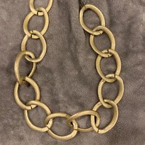 Gold chain link necklace